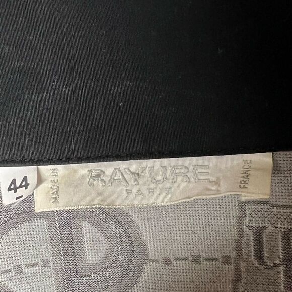 Rayure Paris France funky white with black printed symbol jacket Sz 44 10-12 US - Picture 5 of 6